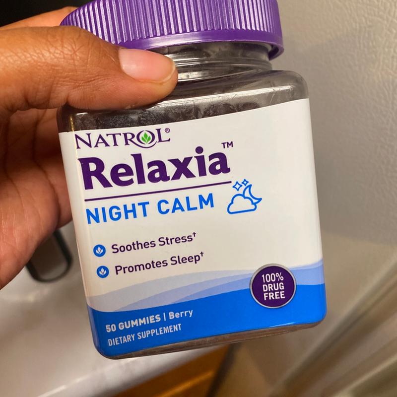 Natrol Relax Night Calm Gummies Mood Stress Berry
