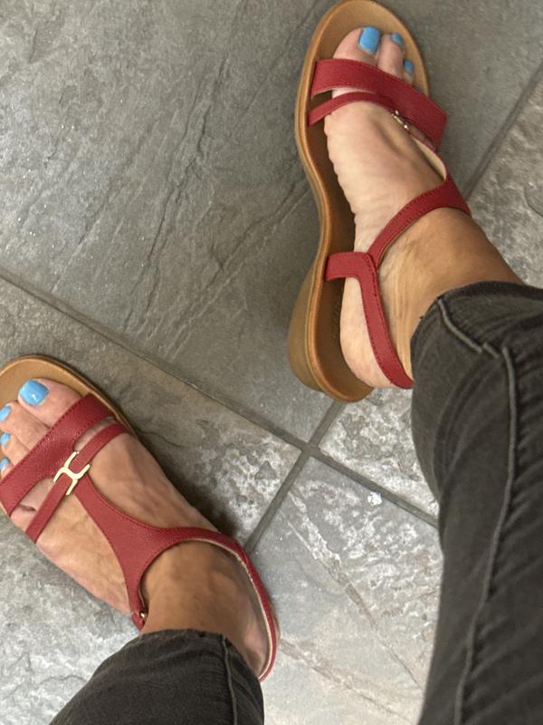 Red sandals