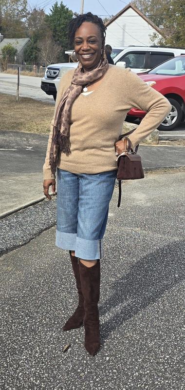 My Chocolate Suede narrow calf boots