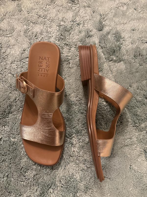 Customer photo for "Beautiful Sandals, Poor Construction"