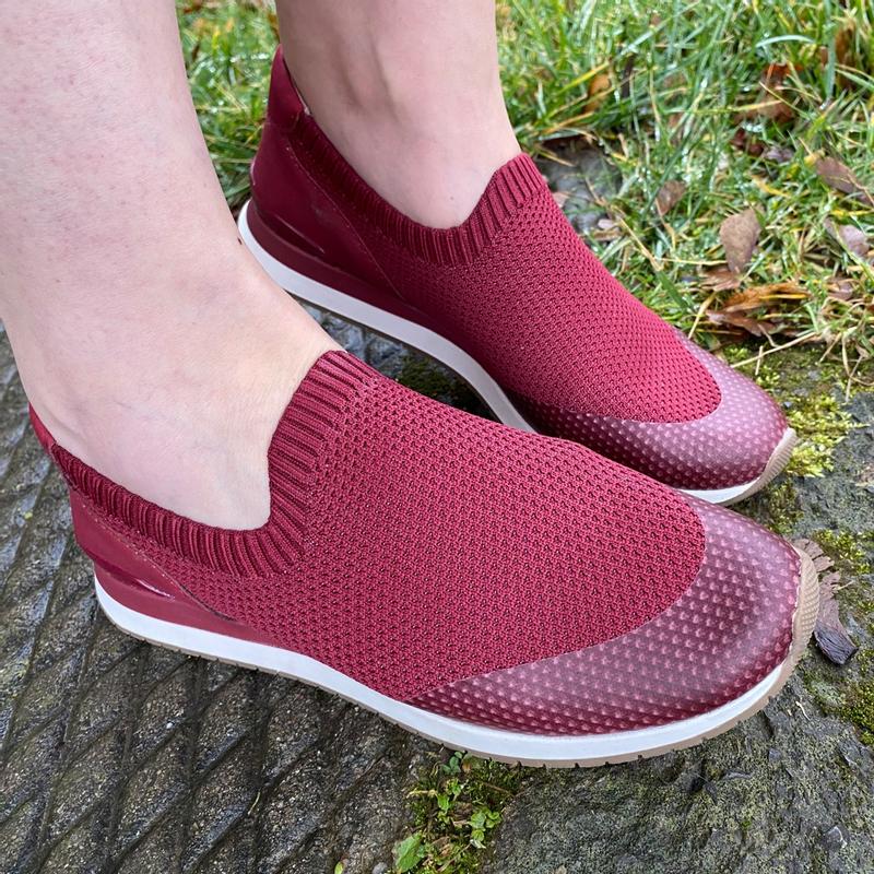 Customer photo for "a shoe to slide on and go."