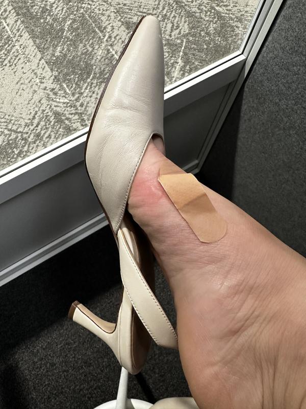◆JILLSTUART◆ELLY Round Toe Leather Sling Back Shoes 24SS Women's Real Leather Round Toe Shoes Chunky Heel Black Pumps