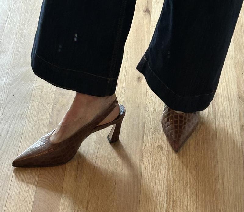 Customer photo for "Bunion friendly and beautiful!"