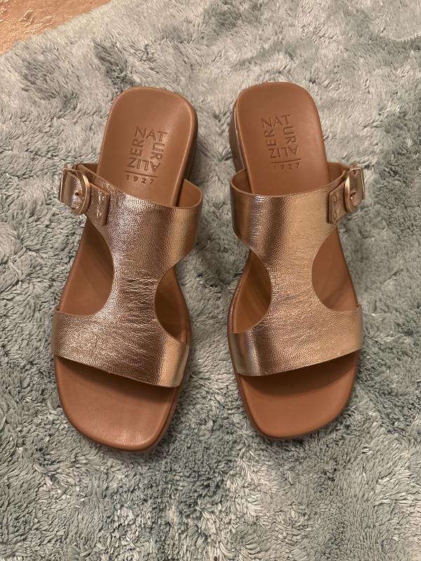 Customer photo for "Beautiful Sandals, Poor Construction"