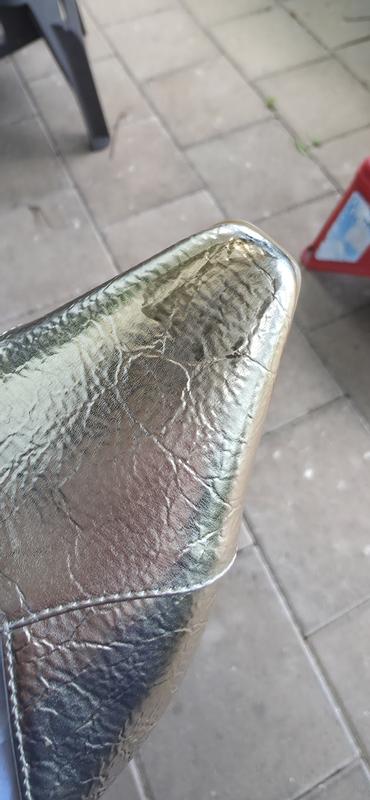The shoe with stain or scrape