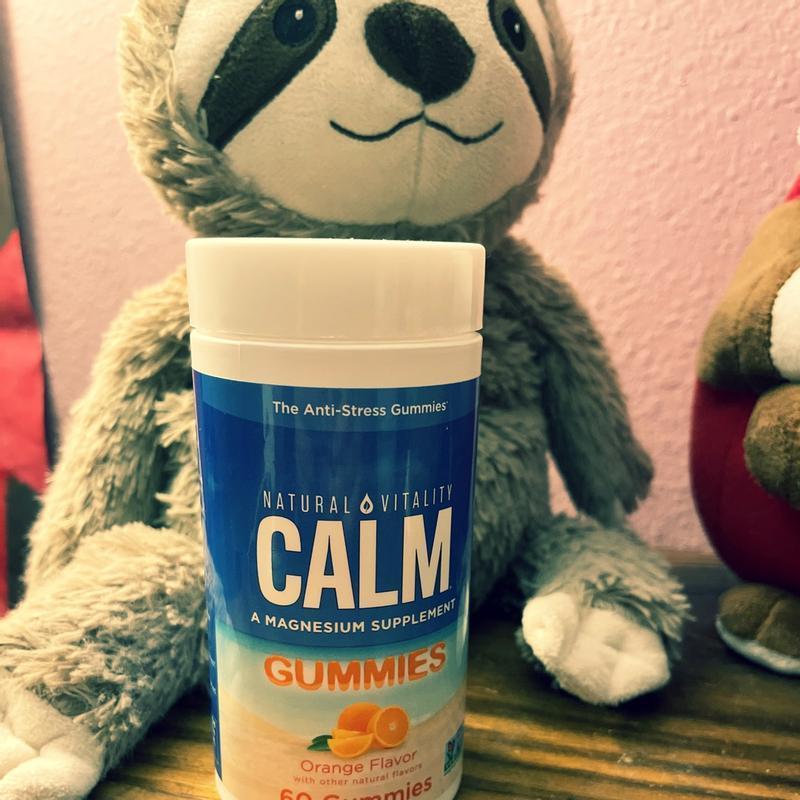 Natural Vitality Magnesium Supplement Orange Gummies - 60 Count