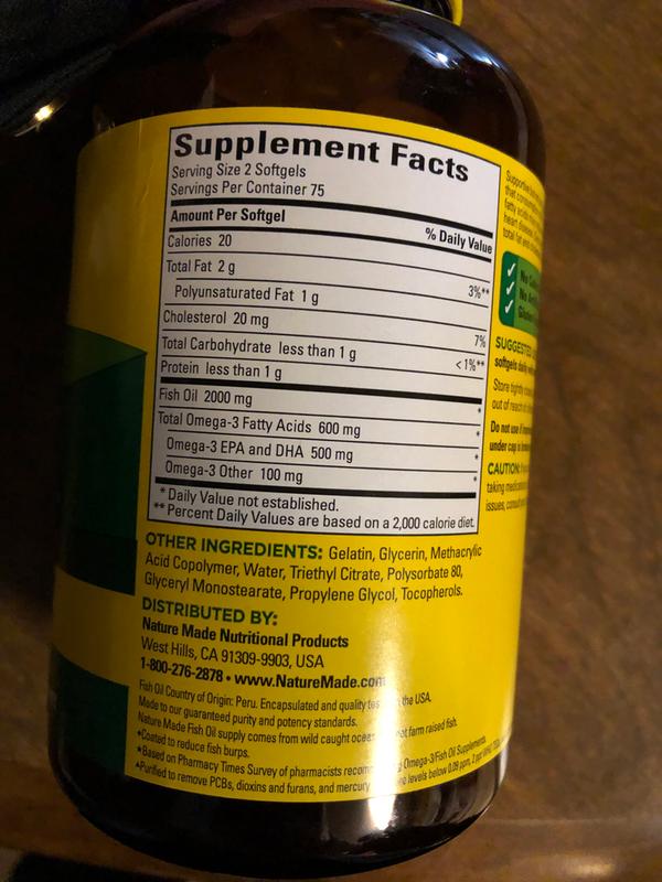 Nature Made Burp less Fish Oil 1000 mg 150 ct Meijer