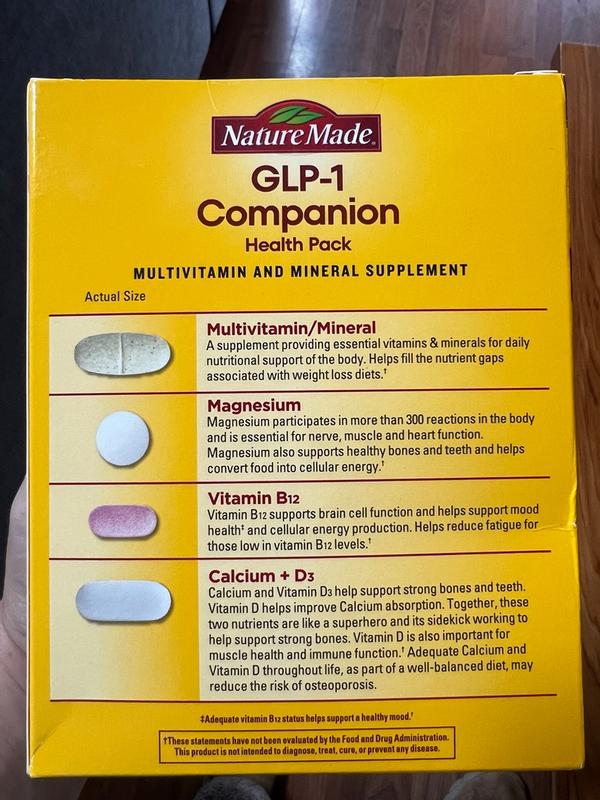 glp 1 companion nature made Nature Made GLP-1 Companion Health Pack, Nutritional Support, 30 Count