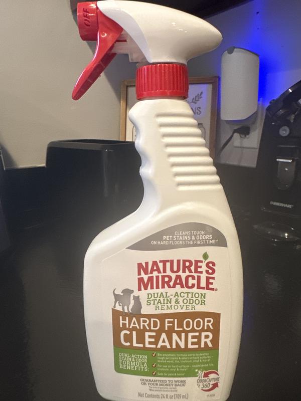 Nature s Miracle Dual Action Hard Floor Cleaner Pet Stain Odor Remover 24 fl. oz