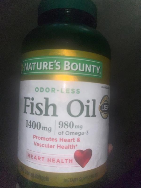  Nature's Bounty Fish Oil, Supports Heart Health, 1200 Mg, Rapid  Release Softgels, 200 Ct : Health & Household