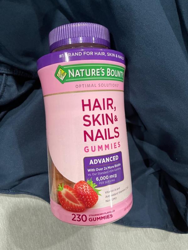 Natures Bounty Optimal Solutions Hair Skin Nails Gummies 6823