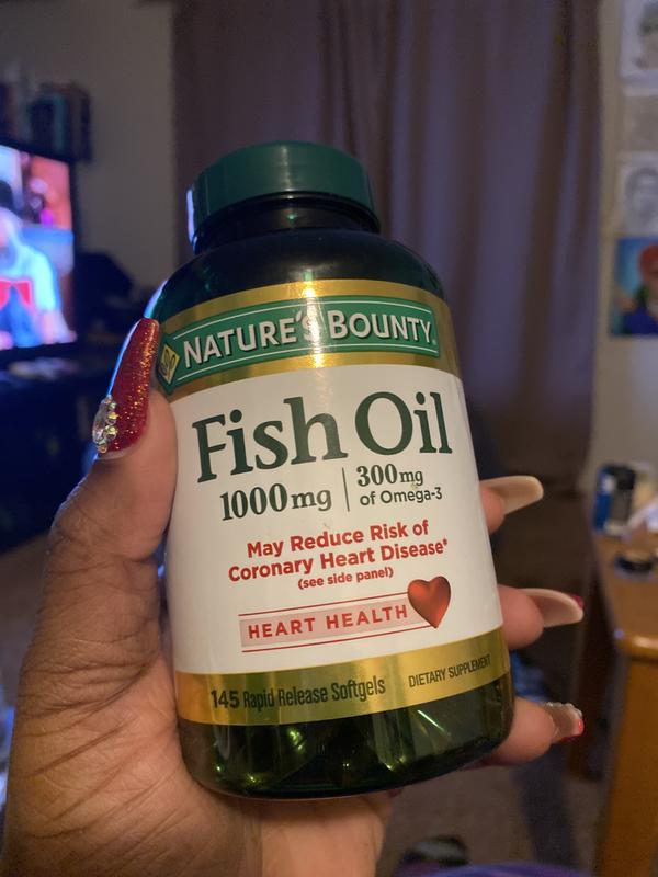  Nature's Bounty Fish Oil, Supports Heart Health, 1200 Mg, Rapid  Release Softgels, 200 Ct : Health & Household