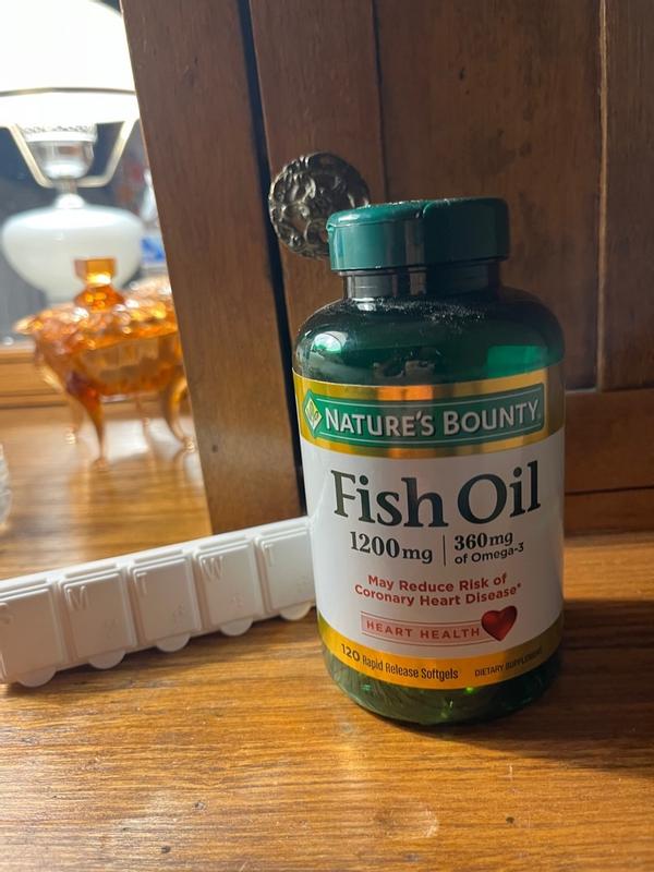  Nature's Bounty Fish Oil, Supports Heart Health, 1200 Mg, Rapid  Release Softgels, 200 Ct : Health & Household