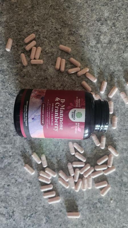Nature's Craft D-Mannose 1000mg with Cranberry Extract Supplement ...