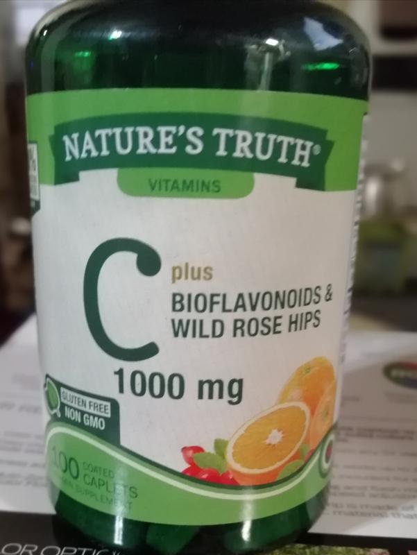 Vitamin C 1000 Mg Plus Bioflavonoids Wild Rose Hips Vitamins Supplements By Nature S Truth