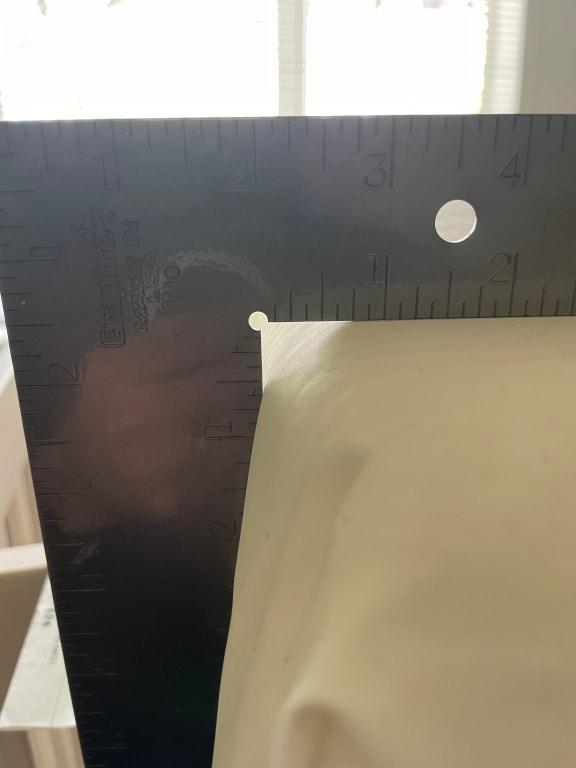 Customer photo for "Remarkably inconsistent construction"