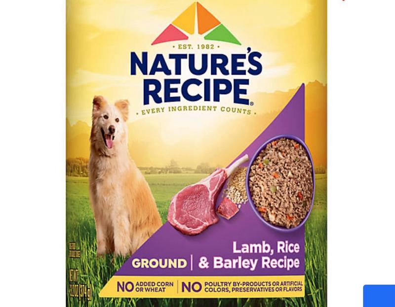 Nature's recipe lamb and rice sales dog food