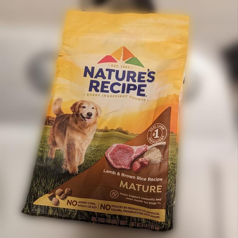 Nature s Recipe Mature Dry Dog Food Lamb Rice 4lb