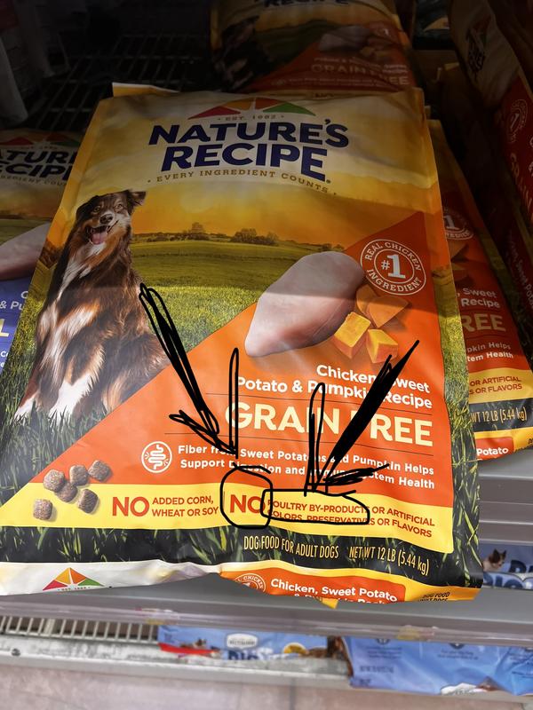 Nature recipe dog food chicken 2024 sweet potato