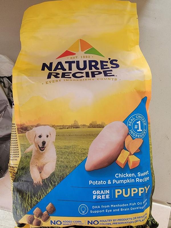 Nature's recipe chicken sweet potato & hot sale pumpkin grain free puppy food