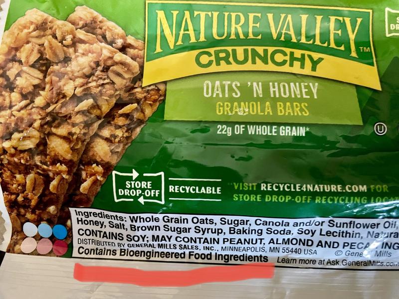 Nature Valley Oats 'n Honey Nutrition