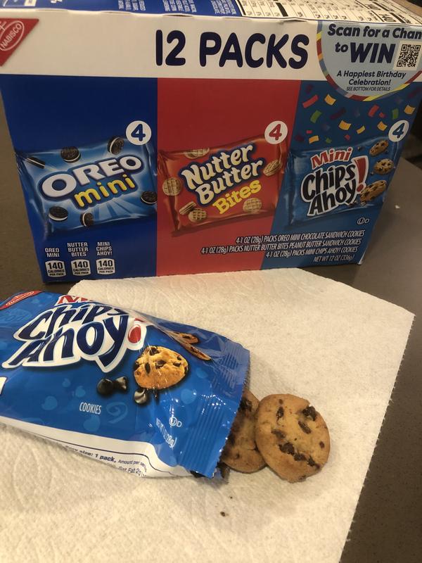 Nabisco Cookie Variety Pack OREO Mini, Nutter Butter Bites, CHIPS 