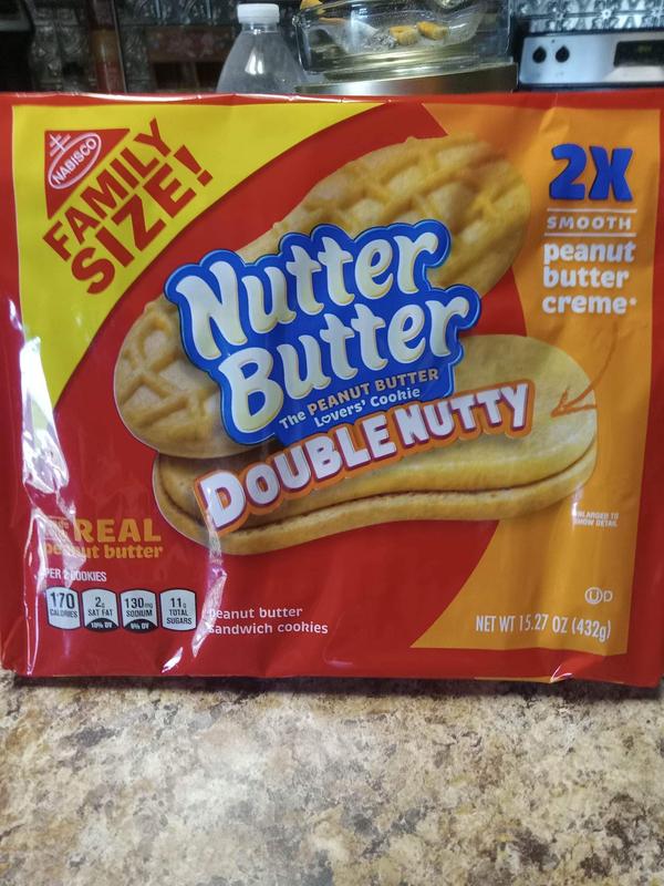 Nutter Butter Double Nutty Peanut Butter Sandwich Cookies, Family
