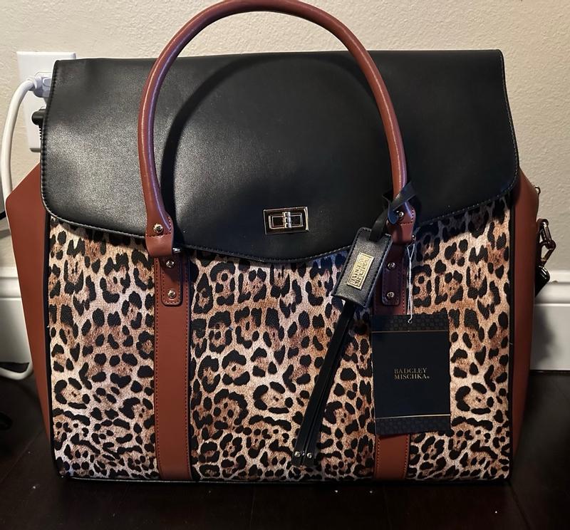 Badgley Mischka Leopard Travel Tote WeekenderBag - QVC.com