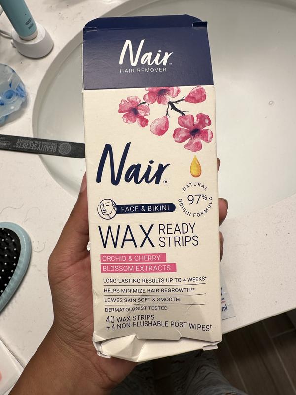 Nair Wax Ready Strips for Face Bikini At Home Wax Nair