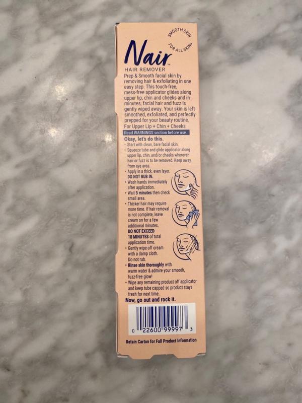 Nair Prep Smooth Face Hair Remover Cream for women