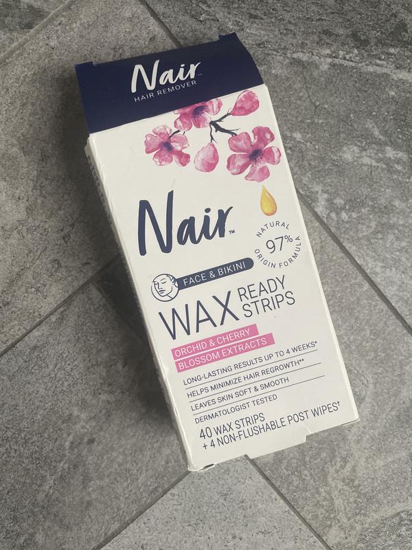 Nair Wax Ready Strips for Face Bikini At Home Wax Nair