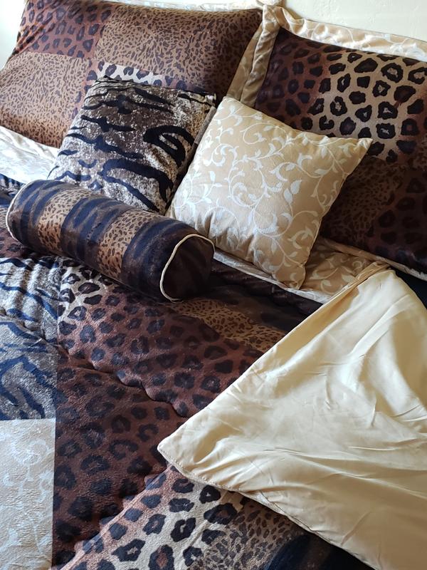 Side view with comforter folded over