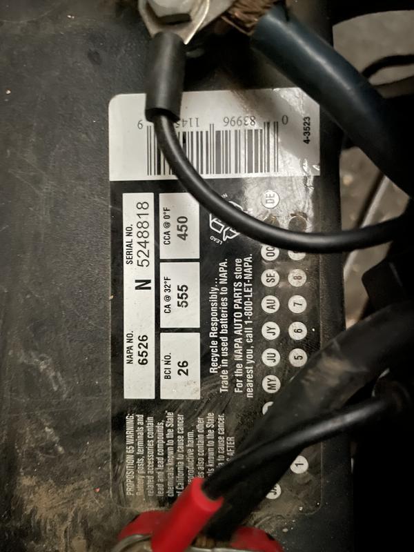 パーツ SEV BATT ERY NAPA PROFORMER Battery 18 Months Free Replacement BCI No. 26