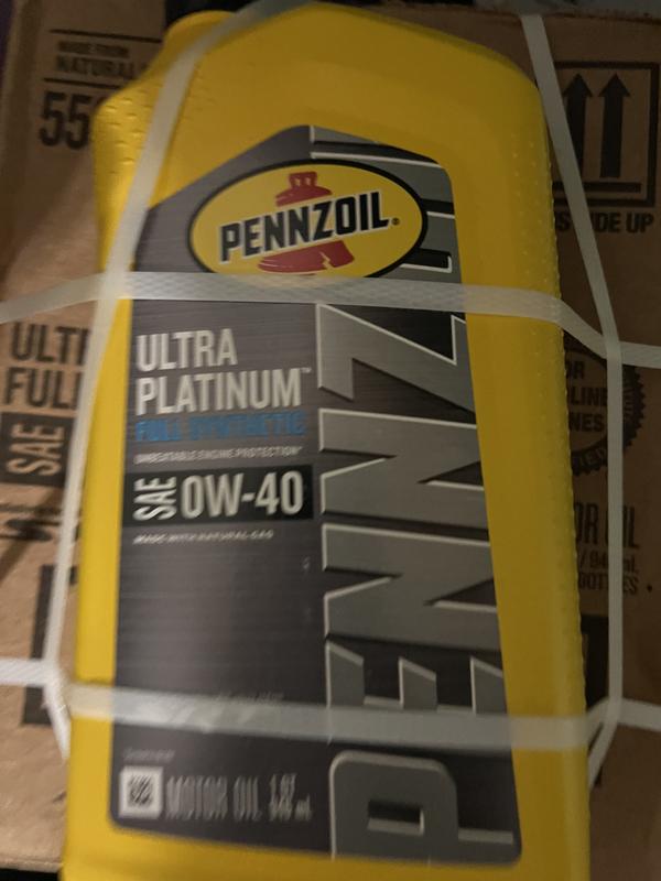Pennzoil Ultra Platinum Motor Oil 0W40 Full Synthetic 1 qt (US