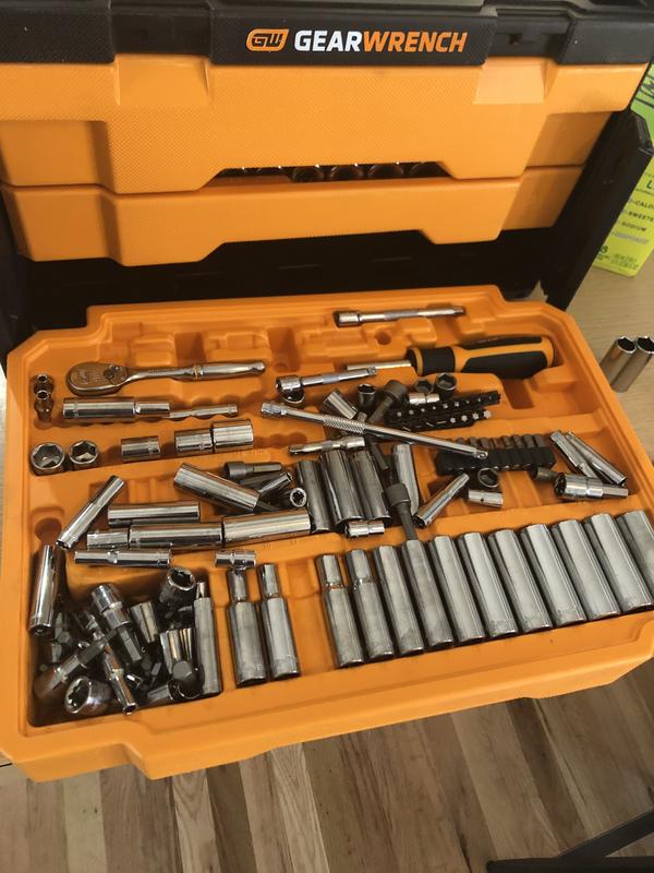 GEARWRENCH 243 Piece 6 Point Mechanics Tool Set in 3 Drawer