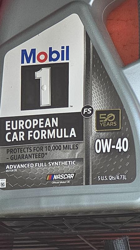 Mobil 1 European Car Formula Motor Oil 0W40 Full Synthetic