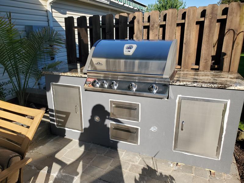 NAPOLEON Stainless Steel 4 Burner Natural Gas Infrared Gas Grill with Rotisserie Burner in the Gas Grills department at Lowes