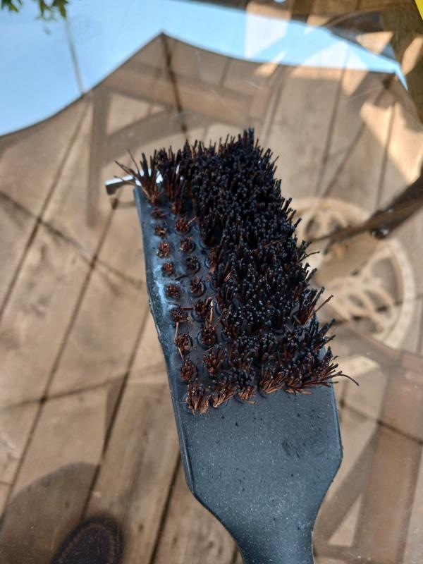 Natural Fibre BBQ Grill Cleaning Brush for Stainless Steel or Cast Iron  Grids with Metal Scraper