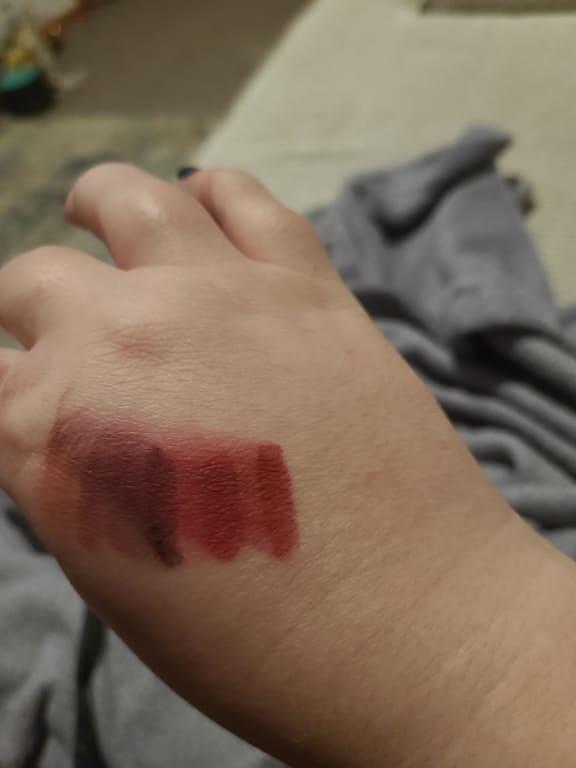 Customer photo for "Pretty enough colors but doesn't stay on"