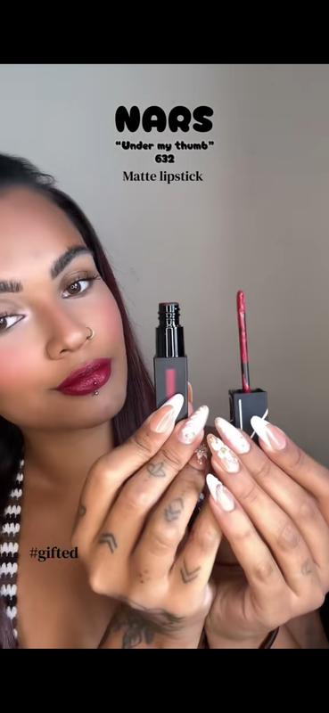 Customer photo for "Dark lipstick shade"