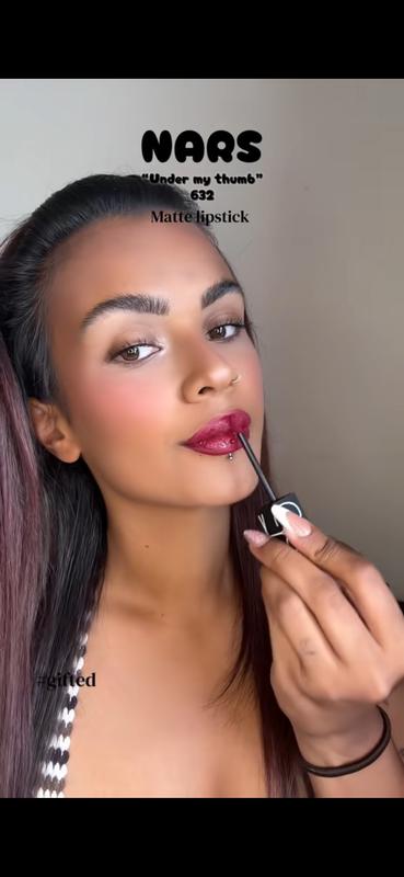 Customer photo for "Dark lipstick shade"