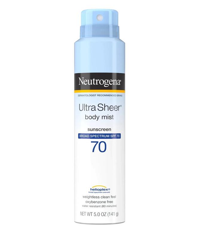 Ultra Sheer Non Comedogenic Body Sunscreen Mist SPF 70