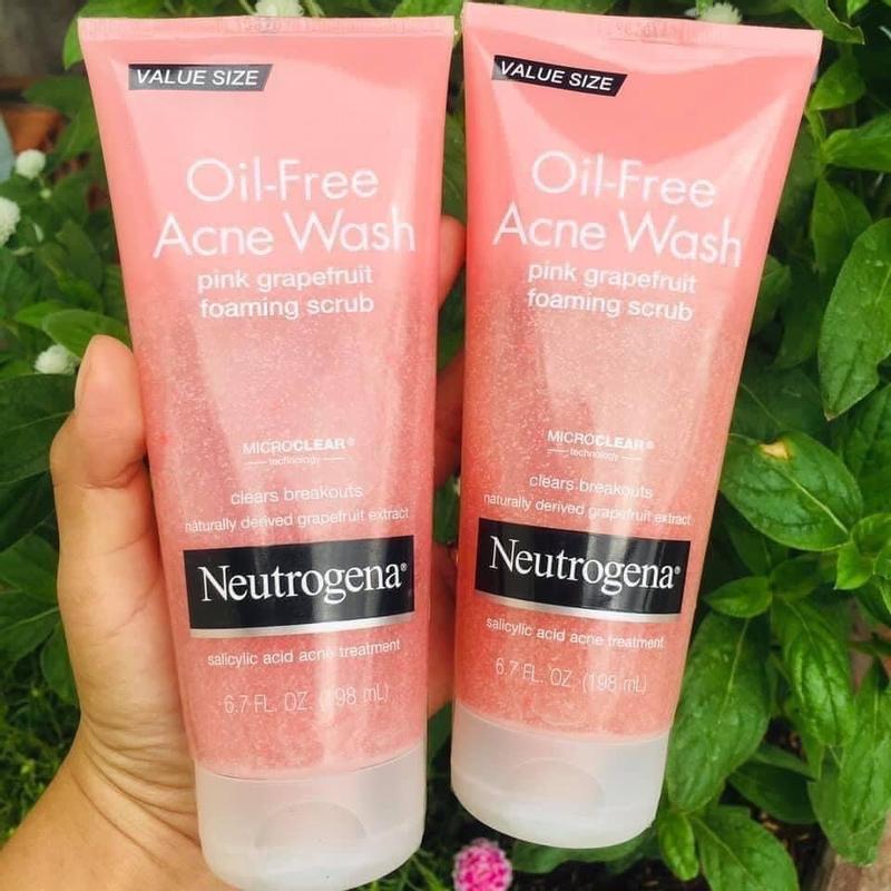 Oil free acne wash deals pink grapefruit foaming scrub