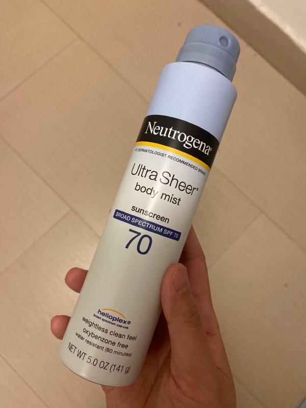 Neutrogena Ultra Sheer Lightweight Sunscreen Spray, SPF 70, 5 oz