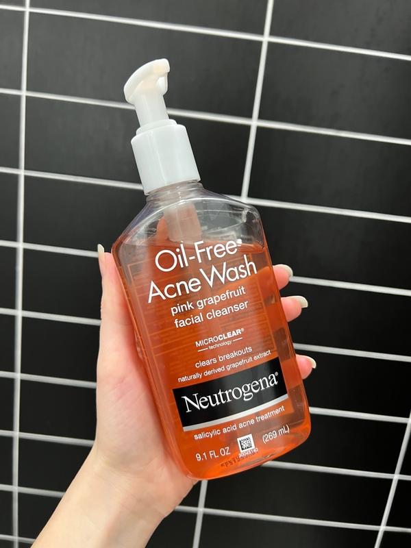 Neutrogena Oil-Free Acne Wash Pink Grapefruit Facial Cleanser, 6 Fl. Oz