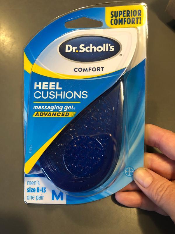 Dr. Scholl's Men's Advanced Massaging Gel Heel Cushions 8-13