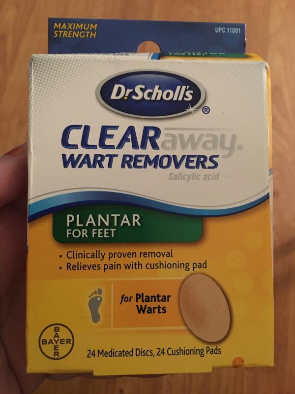 Dr. Scholl's Clear Away Wart Remover with Hydrogel Technology, 12 Medicated  Discs and 9 Cushioning Pads 