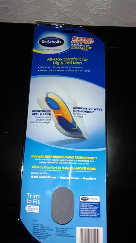 Dr. Scholl's Work All-Day Superior Comfort Insoles (with) Massaging Gel®,  Men, 1 Pair, Trim to Fit