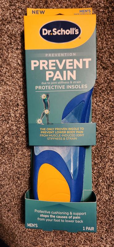 Dr. Scholl's Prevent Pain Protective Insoles, Protect Against Foot, Knee,  Lower Back Pain (Men'sSize 8-14) 1 Pair 