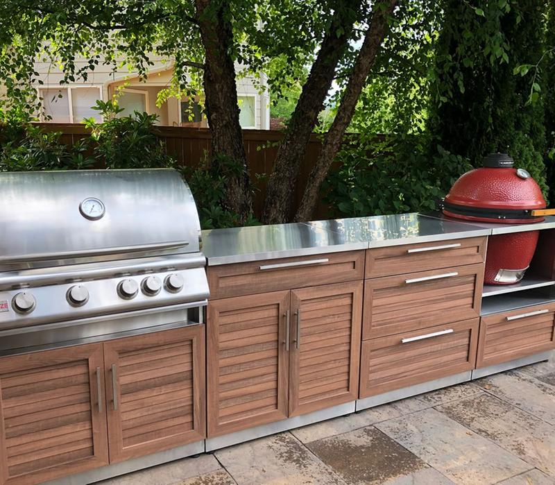 Outdoor Kitchen Stainless Steel Kamado Cabinet Newage Products